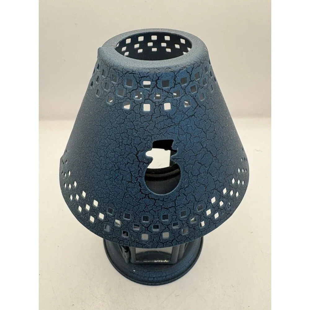 Winter Tealight Metal Lamp Tea Light Candle Holder Votive Snowman Christmas READ